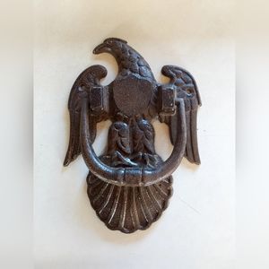 Vintage Cast Iron American Eagle Door Knocker
